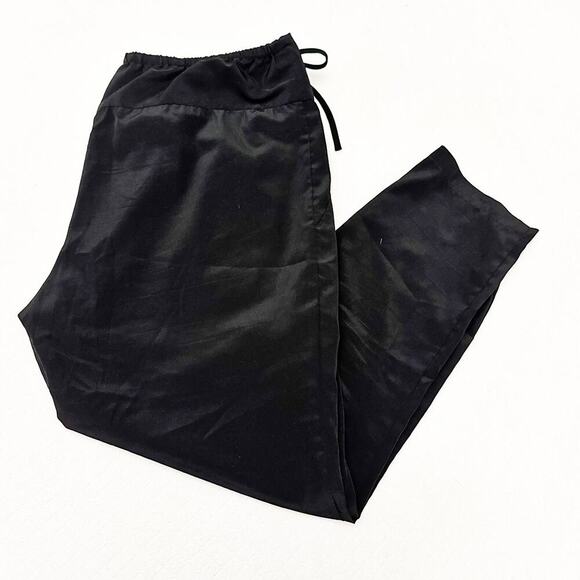 Hatch Black Pleated Detail Side String Pant Skinny Style Size Large - Picture 8 of 8